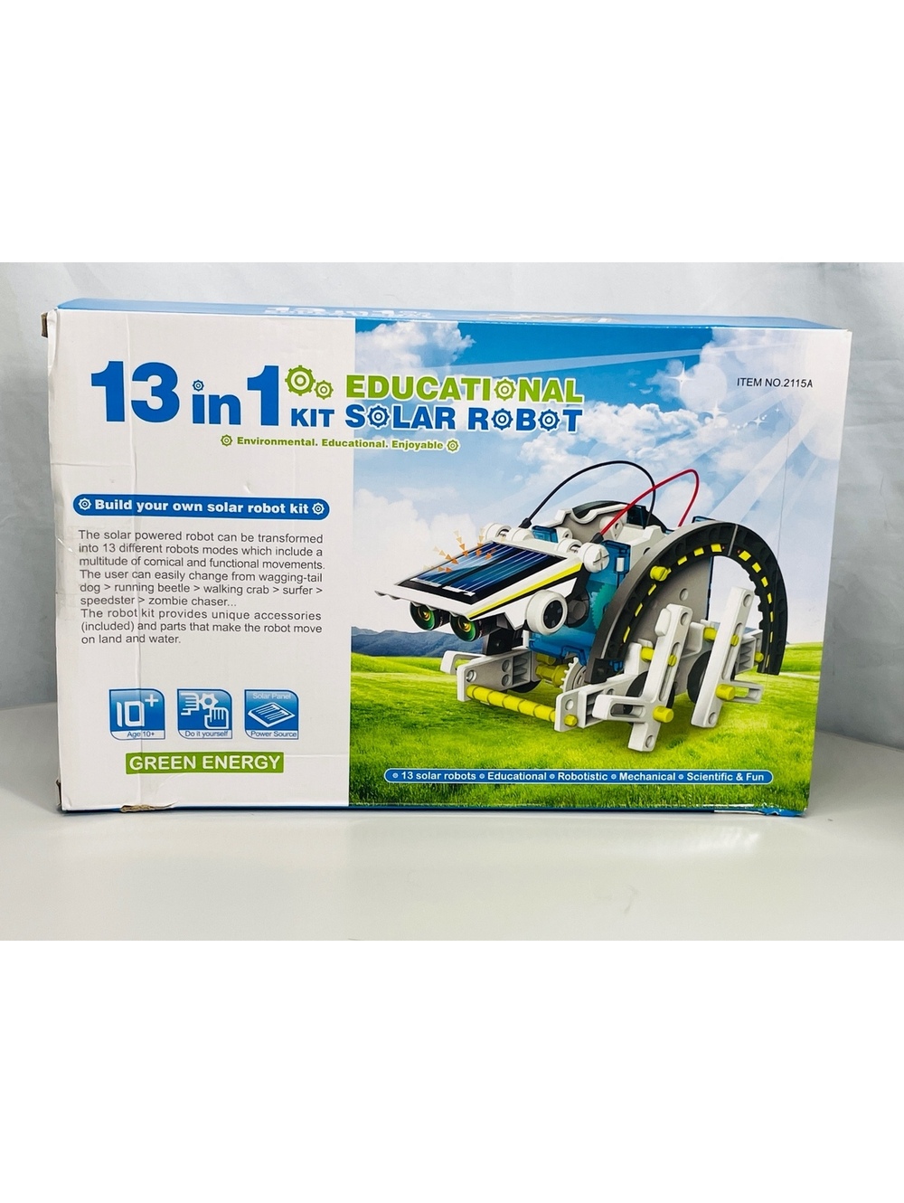 13 in 1 Educational Solar Robot Kit - Build Your Own Solar Powered Robot